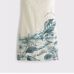 Abercrombie & Fitch Strapless Dress in Cream and Blue